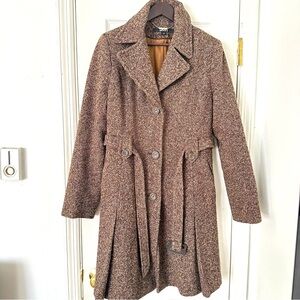 DKNY VINTAGE TWEED LONG COAT SZ 12